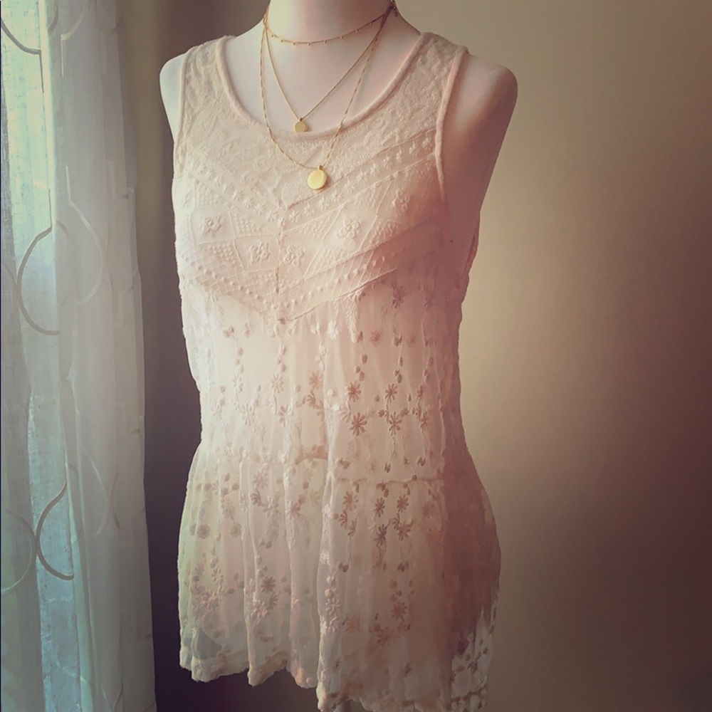 Lace top.